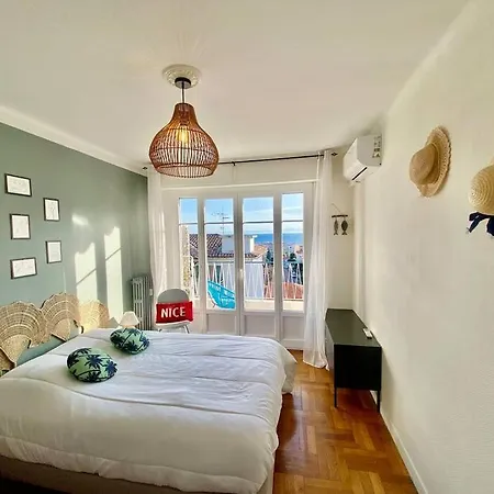 2p Vue Mer- 5min Plage, Terrasse, Ac, Parking * Nice